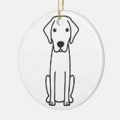 Blue Lacy Dog Cartoon Keramisch Ornament (Links)