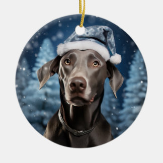 Blue Lacy Hond Kerstaandenken Keramisch Ornament