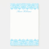 Blue Lacy Personated Post It Note Pad (Voorkant)