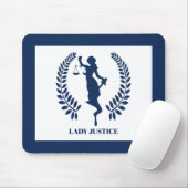 Blue Lady Justice logo Muismat (Met muis)