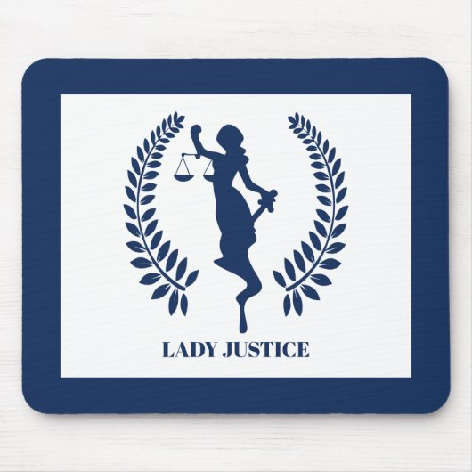 Blue Lady Justice logo Muismat (Voorkant)