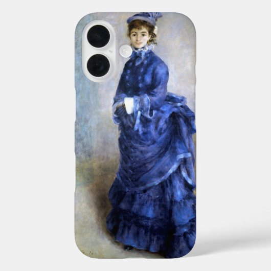 Blue Lady Parisienne Renoir Impressionist Paint Case-Mate iPhone Case (Achterkant)