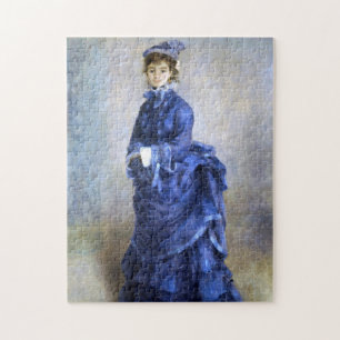 Blue Lady Parisienne Renoir Impressionist Paint Legpuzzel