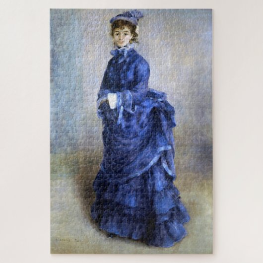 Blue Lady Parisienne Renoir Impressionist Paint Legpuzzel (Verticaal)