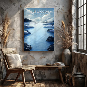 Blue Lagoon IJsland Bestemming Doekprint Canvas Afdruk