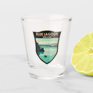 Blue Lagoon IJsland Reizen Kunst Vintage Shot Glas
