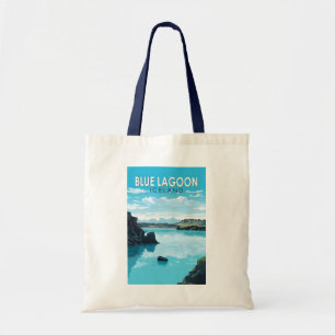 Blue Lagoon IJsland Reizen Kunst Vintage Tote Bag
