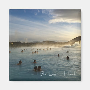 Blue Lagoon IJsland vierkante magneet