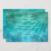 Blue Lagoon Invitation Kaart (Voorkant / Achterkant)