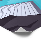 Blue Lagoon Islande Affiche de voyage (Coin)