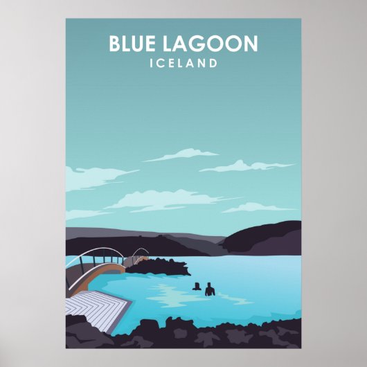 Blue Lagoon Islande Affiche de voyage (Devant)