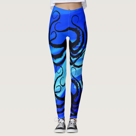 Blue Lagoon Octopus - Leggings (Voorkant)