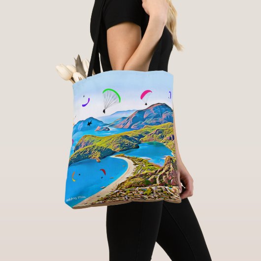 Blue Lagoon Paragliding Canvas tas (Dichtbij)