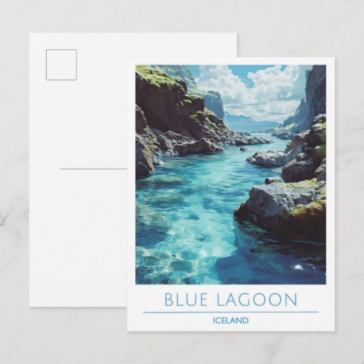 Blue Lagoon reizen naar IJsland Briefkaart (Voorkant / Achterkant)