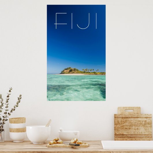 Blue Lagoon Seascape, Fiji Poster (Keuken)