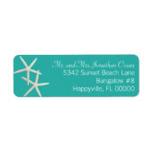 Blue Lagoon Starfish Couple Étiquette de adresse m (Devant)