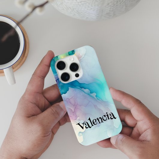 Blue Lagoon Waterverf Dream Custom Case-Mate iPhone Case