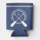 Blue Lake House Monogram Crossed Paddles Blikjeskoeler (Voorkant)