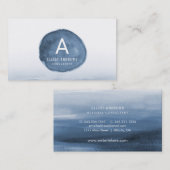 Blue Lake Water Stain | Gepersonaliseerd Visitekaartje (Voorkant / Achterkant)