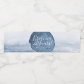 Blue Lake Water Stain | Gepersonaliseerd Waterfles Etiket (Enkel label)