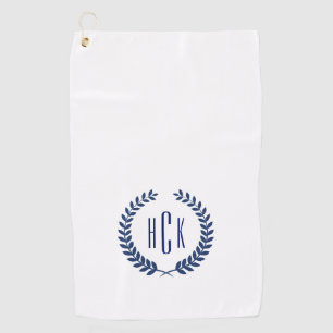 Blue Laure Wreat Monogram. Golfhanddoek