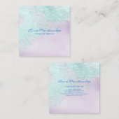 Blue Lavender Abstract Square Visitekaartje (Voorkant / Achterkant)