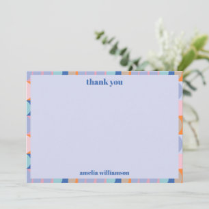 Blue Lavender Modern gepersonaliseerd Vrijgezellen Bedankkaart