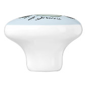 Blue Lawn Bowls z'n draws, Keramische Knop (Zijkant)