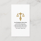 Blue Layer Gold Tab Scales of Justice Lawyer Visitekaartje (Achterkant)