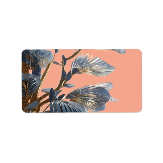 Blue Leaf Natuur Plant Etiket (Voorkant)