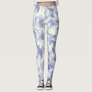 Blue Leaf  Pattern Natuur Art Leggings