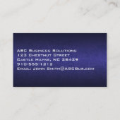 Blue Leather Professional Carte de visite standard (Dos)