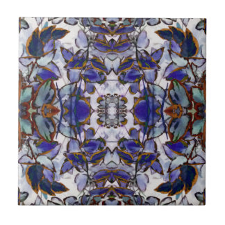 Blue Leaves Kaleidoscope Tegel Tegeltje