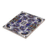 Blue Leaves Kaleidoscope Tegel Tegeltje (Zijkant)