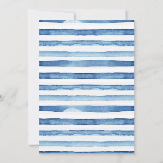 Blue Lemon Bruids Douche Uitnodiging (Achterkant)