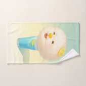 Blue Lemon Float : Bichon souriant barbe à papa (Serviette à main)