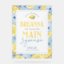 Blue Lemon Main Squeeze Acryl Welkomstbord Acryl Bord