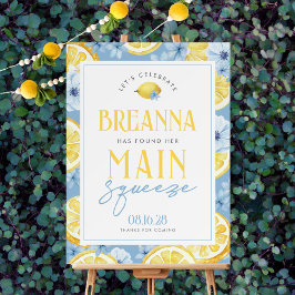 Blue Lemon Main Squeeze Foam Board Welcome Sign