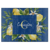 Blue Lemon Mediterraan Monogram Snijplank (Voorkant)