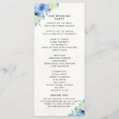 Blue Lemon Mediterranean Ceremony Programma (Achterkant)