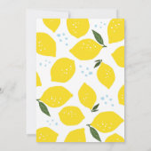 Blue Lemonade First Birthday Uitnodiging (Achterkant)