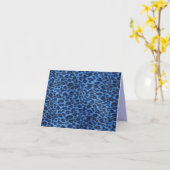 Blue Leopard Note-Kaart Kaart (Gele Bloem)