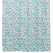 Blue Leopard Pattern Douchegordijn (Voorkant)