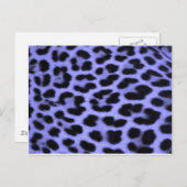 Blue Leopard print background Briefkaart (Voorkant / Achterkant)