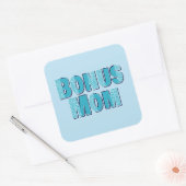 Blue Leopard Print Bonus Mam Vierkante Sticker (Envelop)