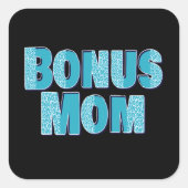 Blue Leopard Print Bonus Mam Vierkante Sticker (Voorkant)