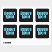 Blue Leopard Print Bonus Mam Vierkante Sticker (Vel)