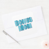 Blue Leopard Print Bonus Mam Vierkante Sticker (Envelop)