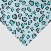 Blue Leopard Print Patroon Tissuepapier (Detail)