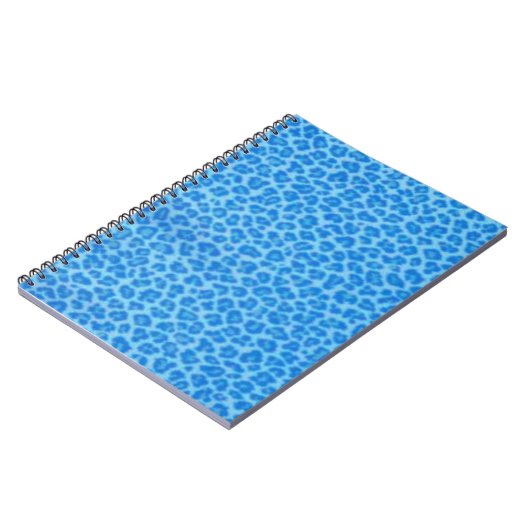 Blue Leopard Print Spiral Notitieboek (Linkerzijde)